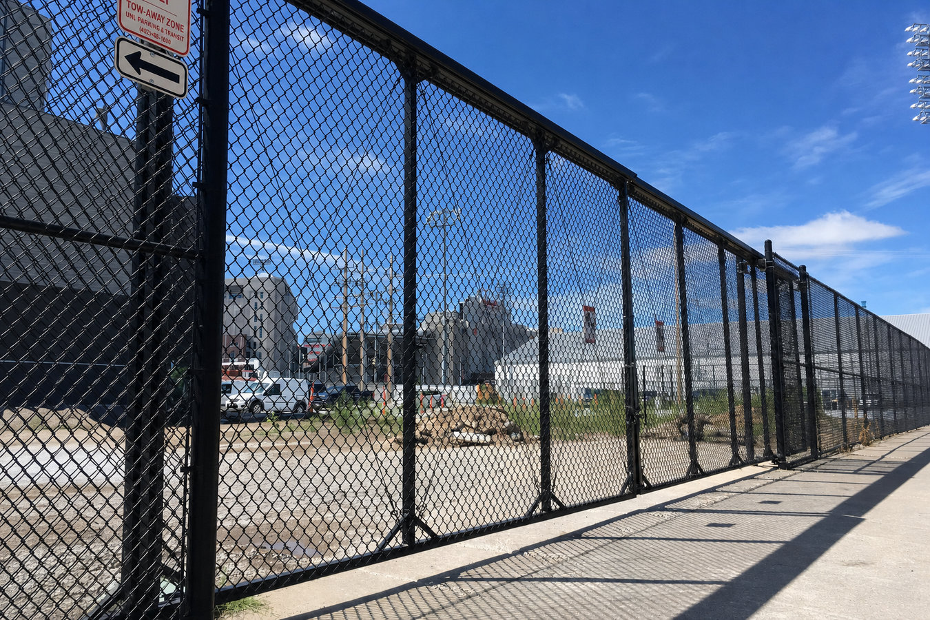 Chain link fence installation