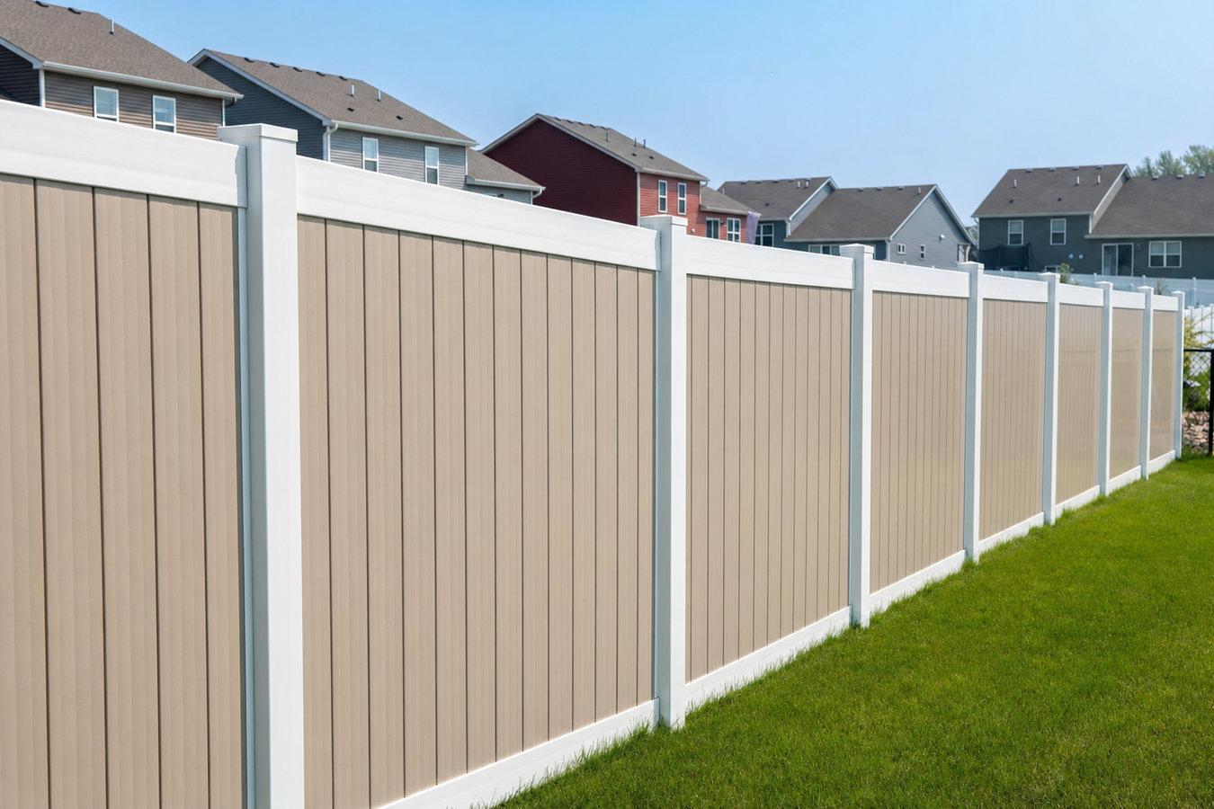 Vinyl fence installation